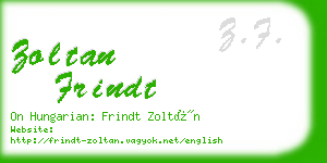 zoltan frindt business card